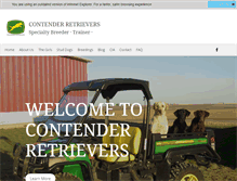 Tablet Screenshot of contender-retrievers.com
